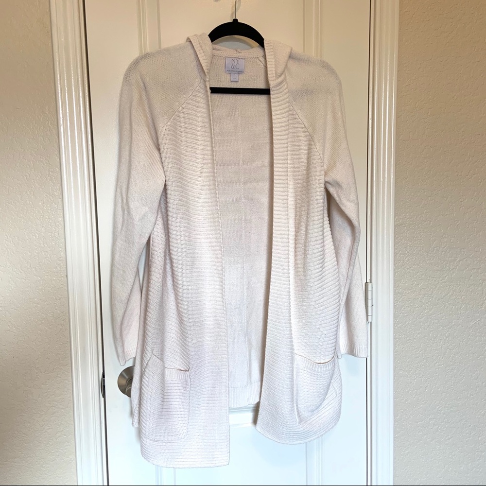 New York & Company Hooded Knit Sweater